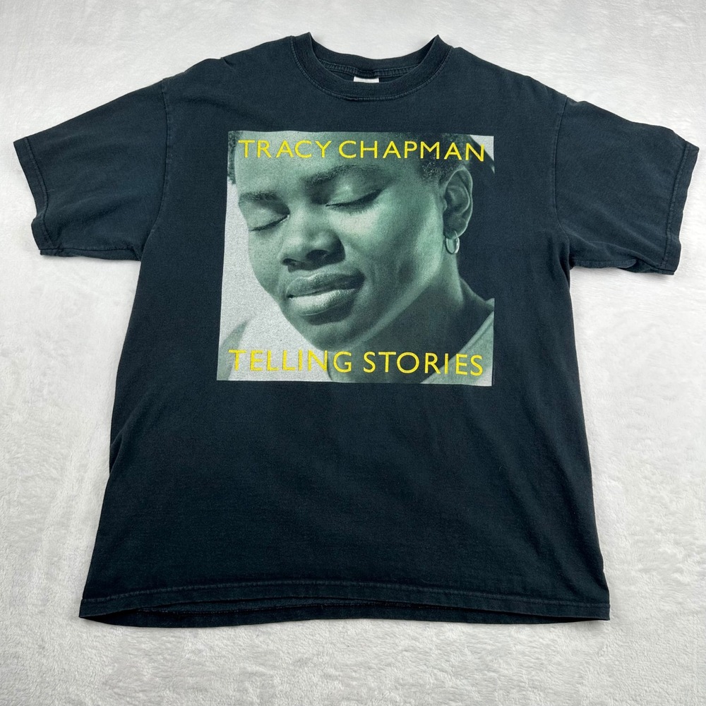 Tracy Chapman Size XL Telling Stories Tour Double Sided T Shirt Y2K Vintage EUC
